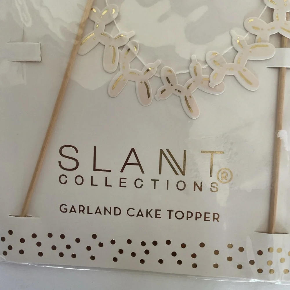 Slant Cake Topper Party Animal Balloon Dogs NWT